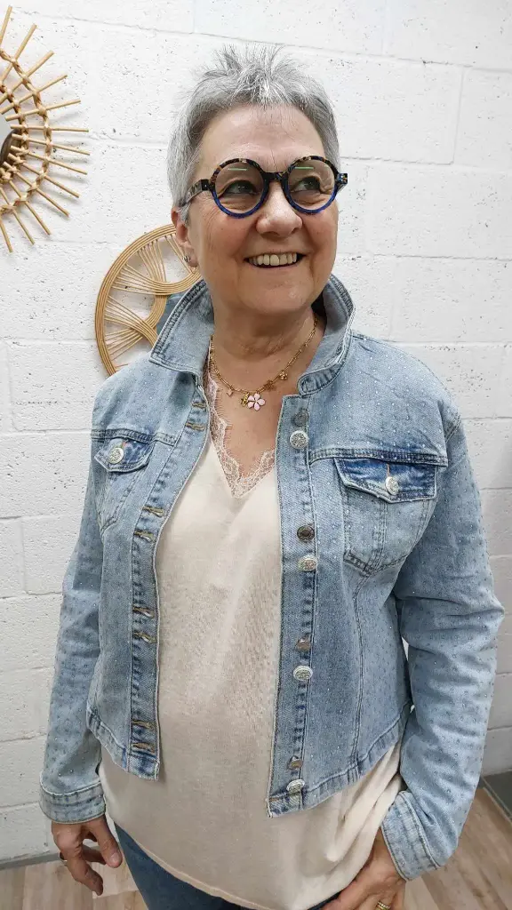 Veste Jeans Strass GT