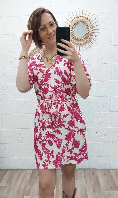 Robe Marjorie (S/M, Fuchsia)
