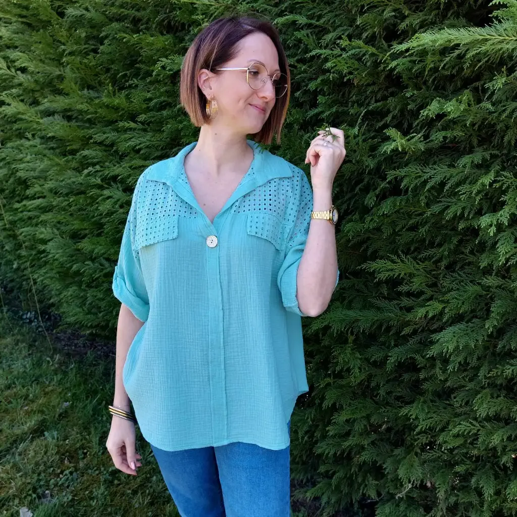 Blouse gaze de coton Brigitte