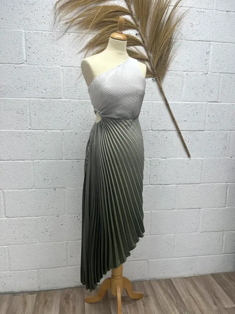 Robe drapée kaki