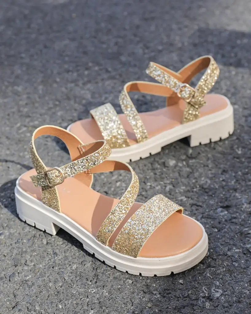 Sandales Mary doré