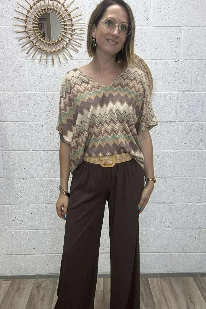 Blouse Chevrons lurex