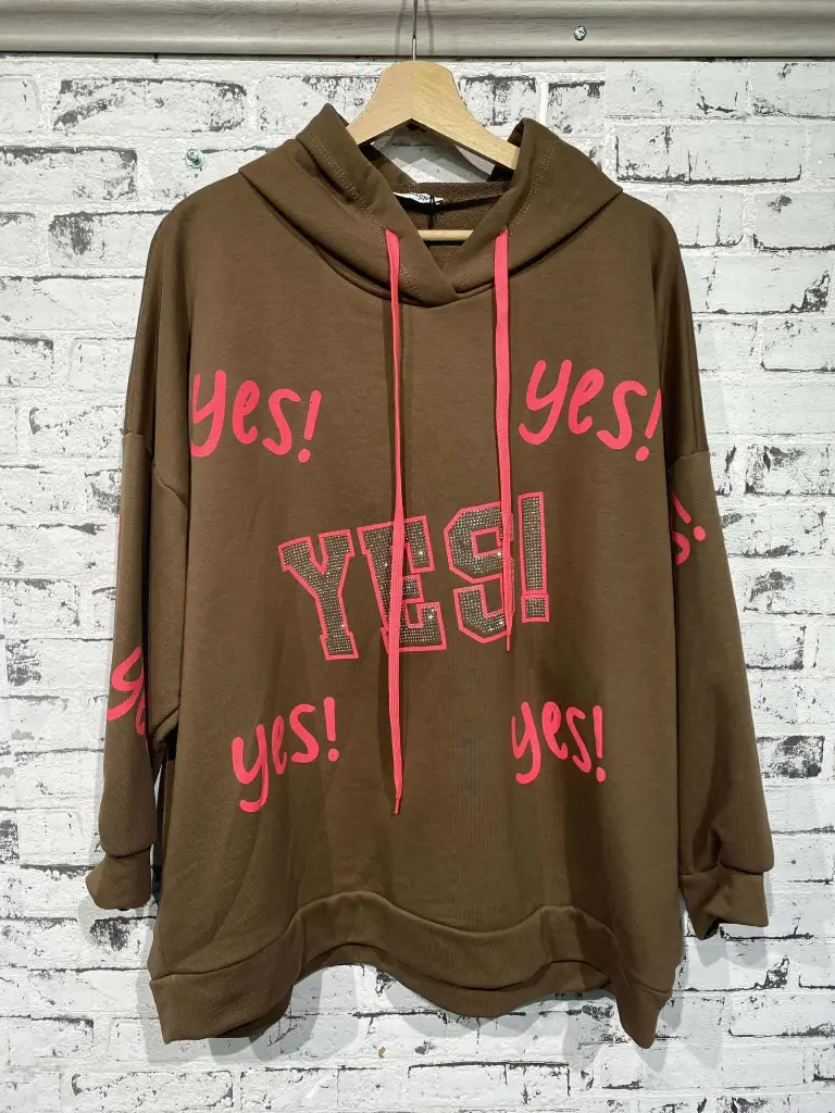 Sweat à capuche yes vibes