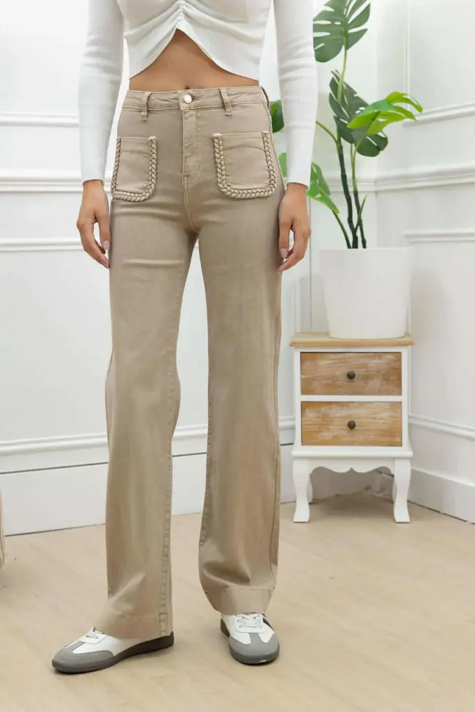 Pantalon Coralie taupe