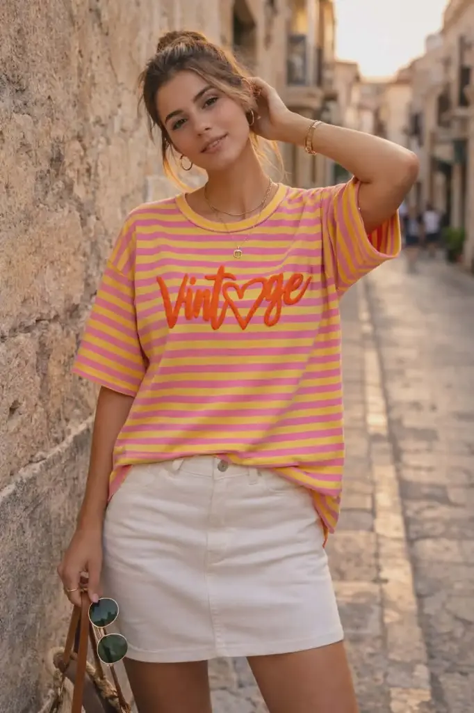 T-Shirt Vintage Ligne