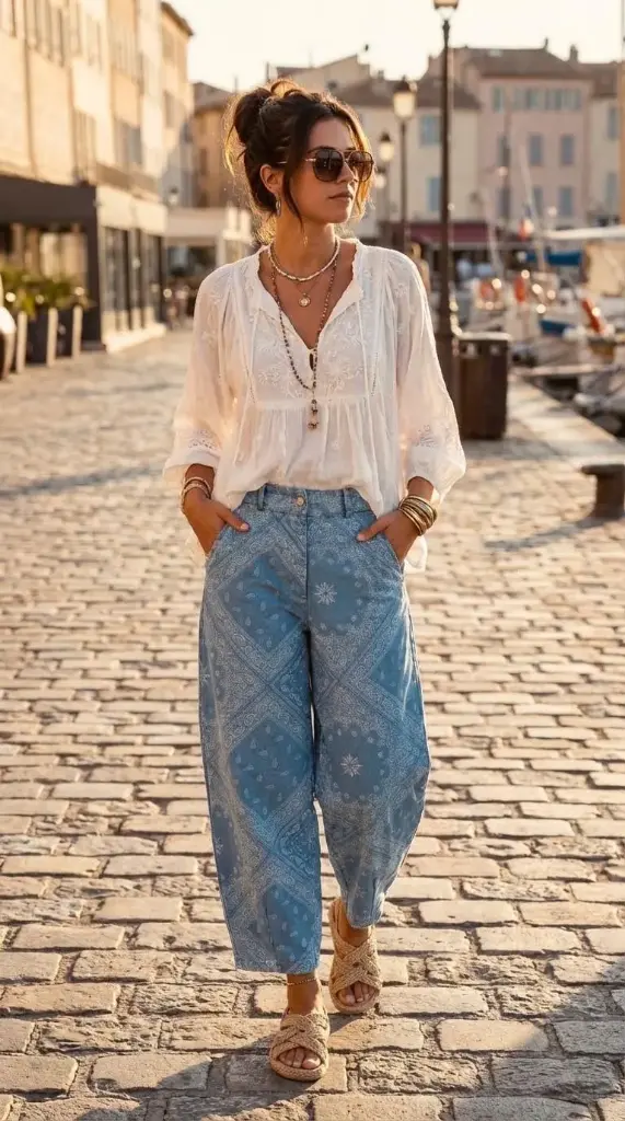 Pantalon jeans bandana