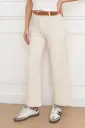 Jeans Nathalie avec ceinture - beige