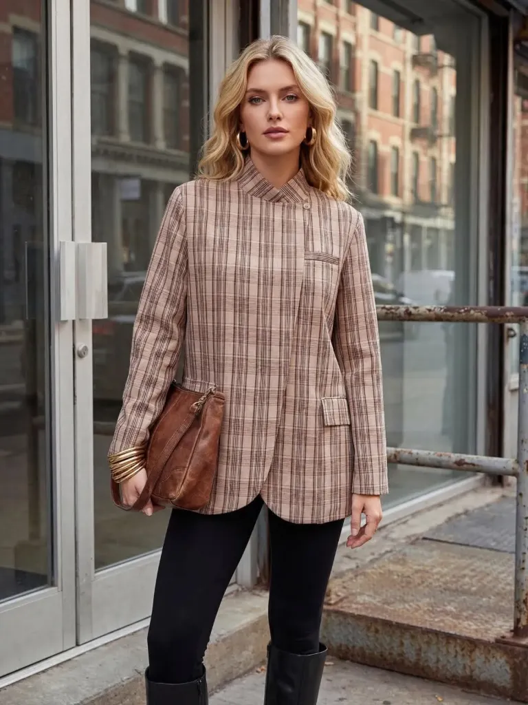 Veste à carreaux Manuella