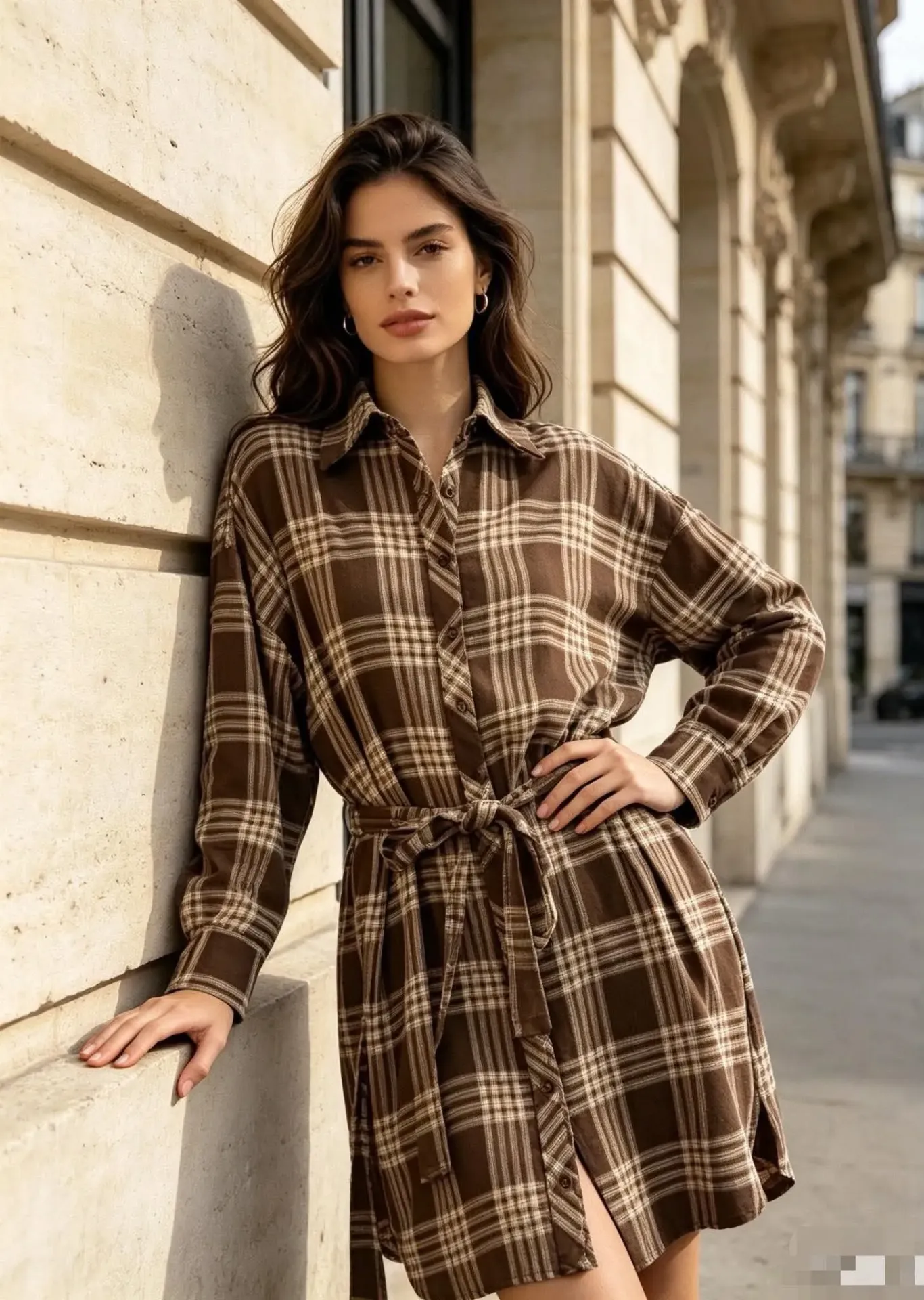 Robe chemise Sonia - choco