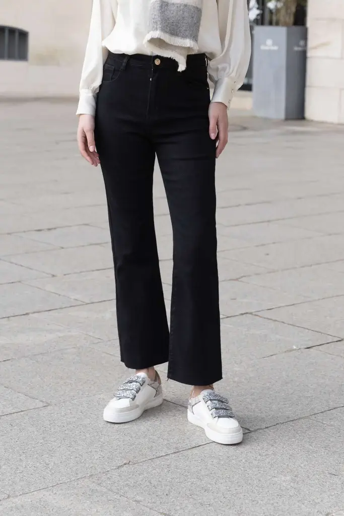 Jeans flare Corine noir