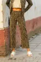Jeans wide leg léopard