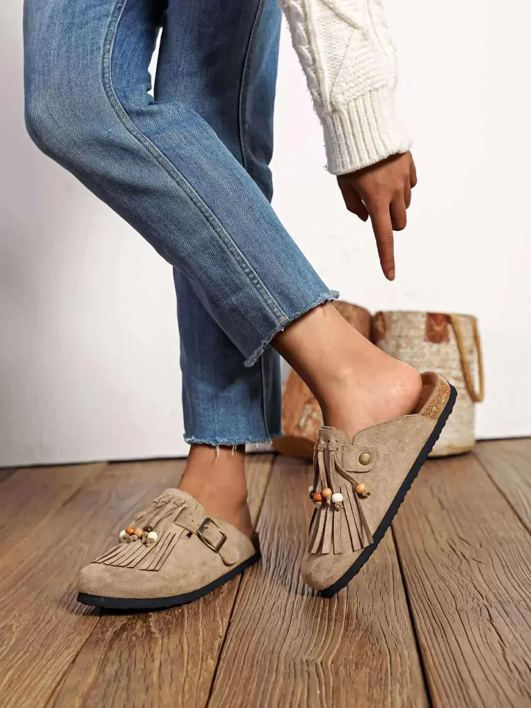 Mules Soélia à franges