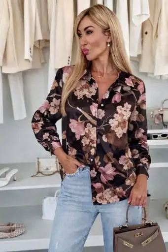 Chemise satinée Lina