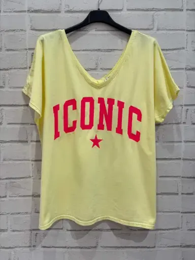 T-shirt Iconic col V